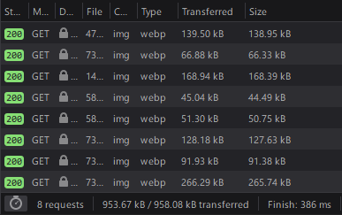 Starter Kit Products page using WebP – 958KB